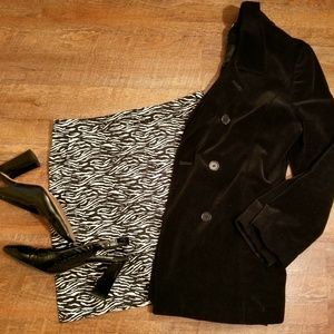 Darjoni Zebra Print Career Mini Skirt, Sz 10, EUC